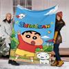 Crayon Shin-chan printed throw blanket—soft,warm;versatile blanket for all seasons—perfect as &air-conditioning throw,nap blanket
