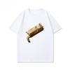 Classic Cute Cat Sandwich Meme T Shirt Unisex Women Harajuku Style Graphic Tee Oversized Casual Short Sleeve Summer Fashion Top