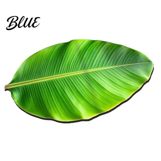 Green Leaf Floor to Clean Irregular Shaped 3D Rug Mat Realistic Anti Easy Slip Doormat