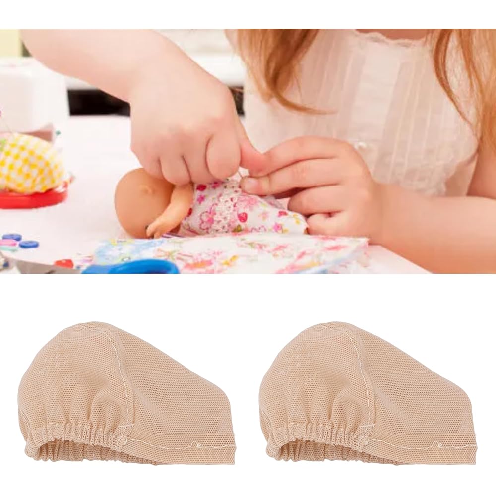 Dollwig BJD Wig Cap Set of 2 for 1/6 Scale Dolls 15.5-17.5cm Head Size Costume Accessories