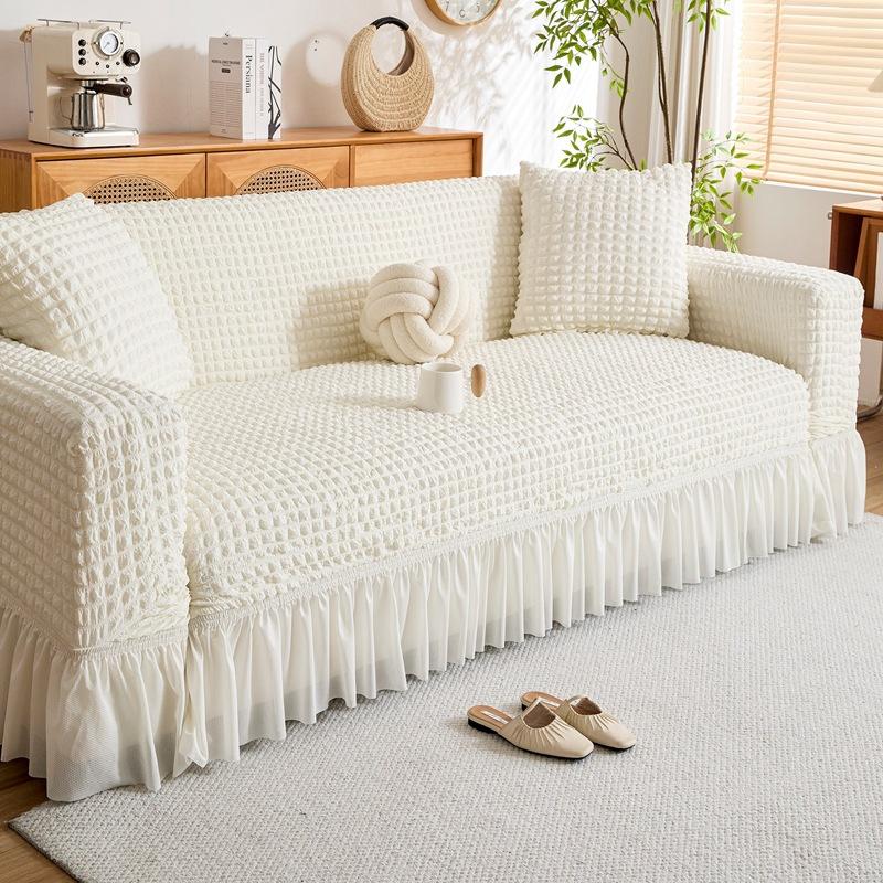 Seersucker Sofa Cover Universal All Inclusive Elastic Sofa Cushion Sofa Cover Four Season Universal Cover Cloth