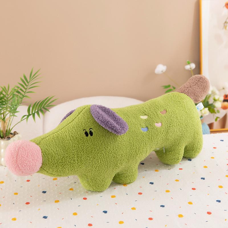 Plush Dog Colourful Toy Pillow Stuffed Animal Doll Back Cushions Gifts Kids