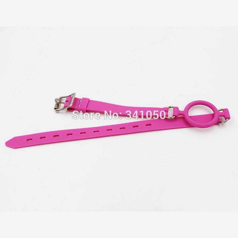Pink Silicone Open Mouth Gag Oral Sex Ring   Restraints Gags