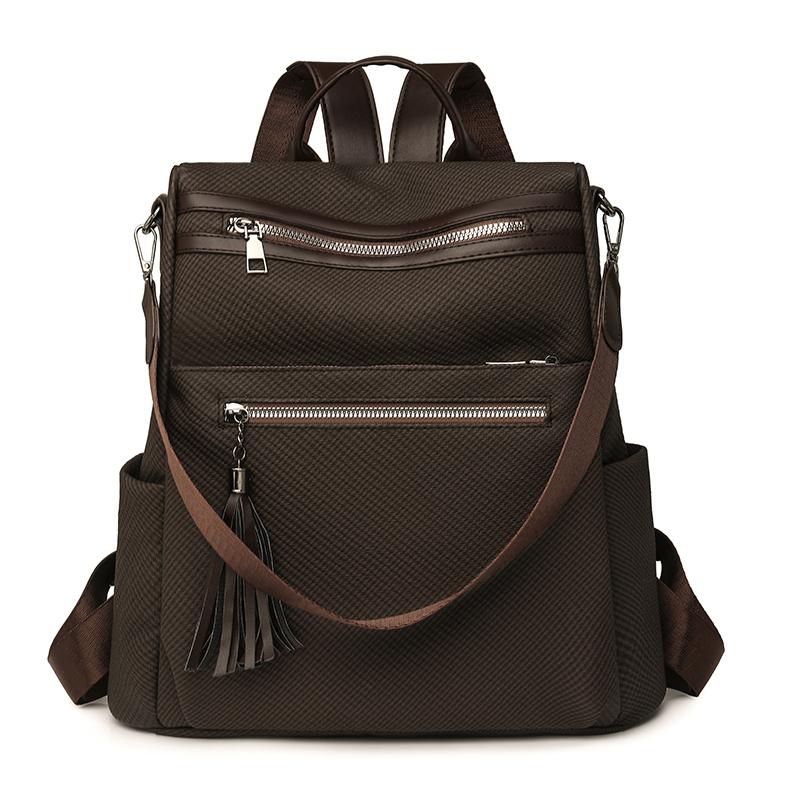 Women's Multi-Function Shoulder Bag Tassel Backpack