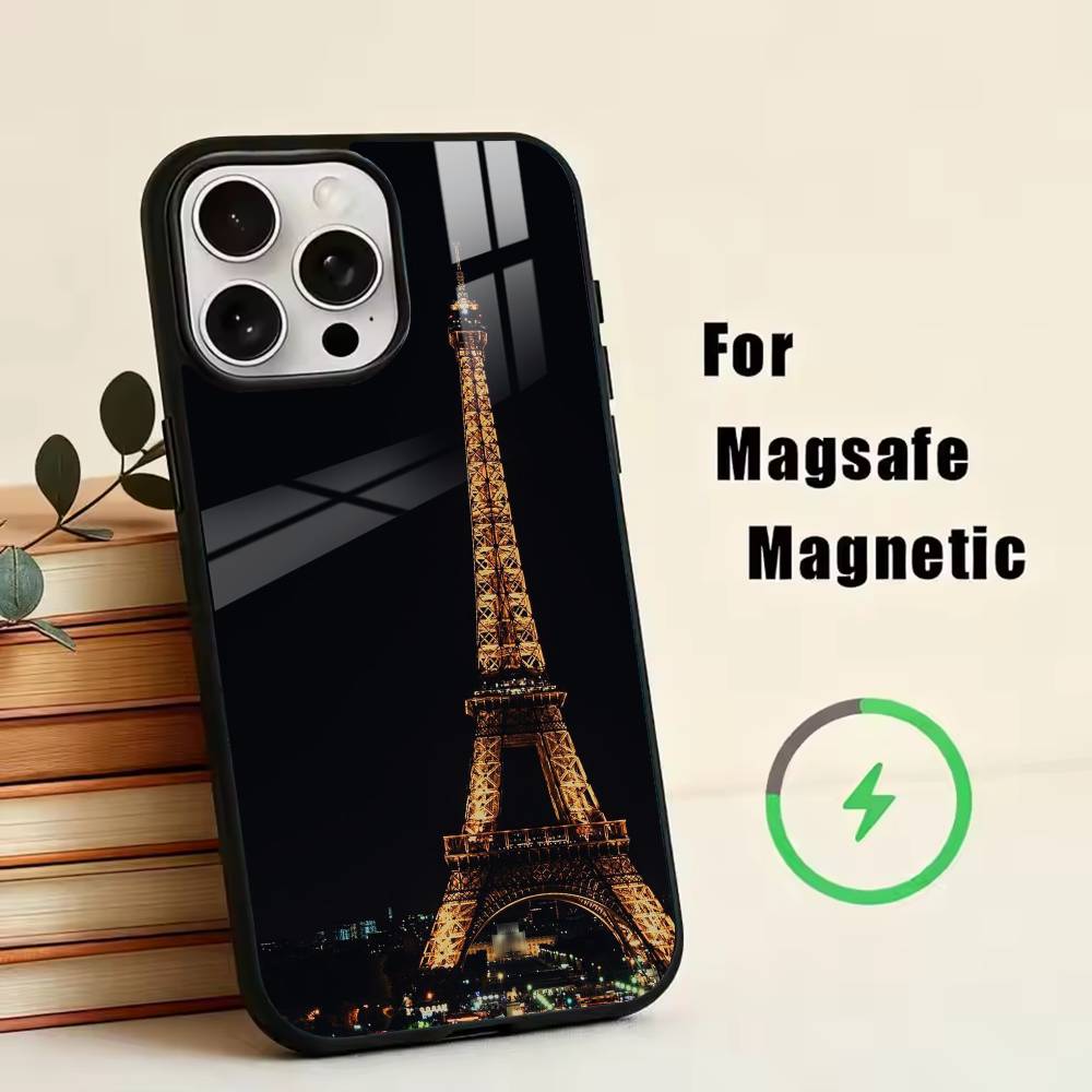 The Eiffel Tower, France Phone Case For iPhone17,16,15,14,13,12,11 Plus,Pro Magnetic with Magsafe Wireless Charging