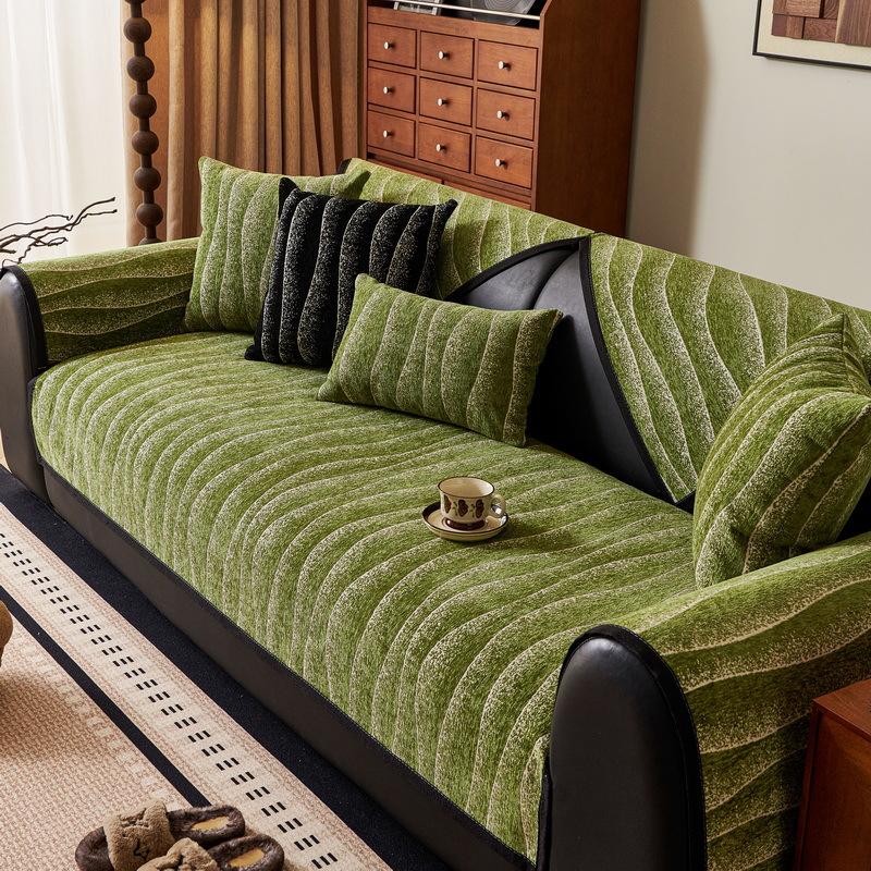 Modern Light Luxury High-End Sofa Cushion, Universal Chenille Sofa Cover For All Seasons, Leather Sofa Backrest Cover Cloth Towel