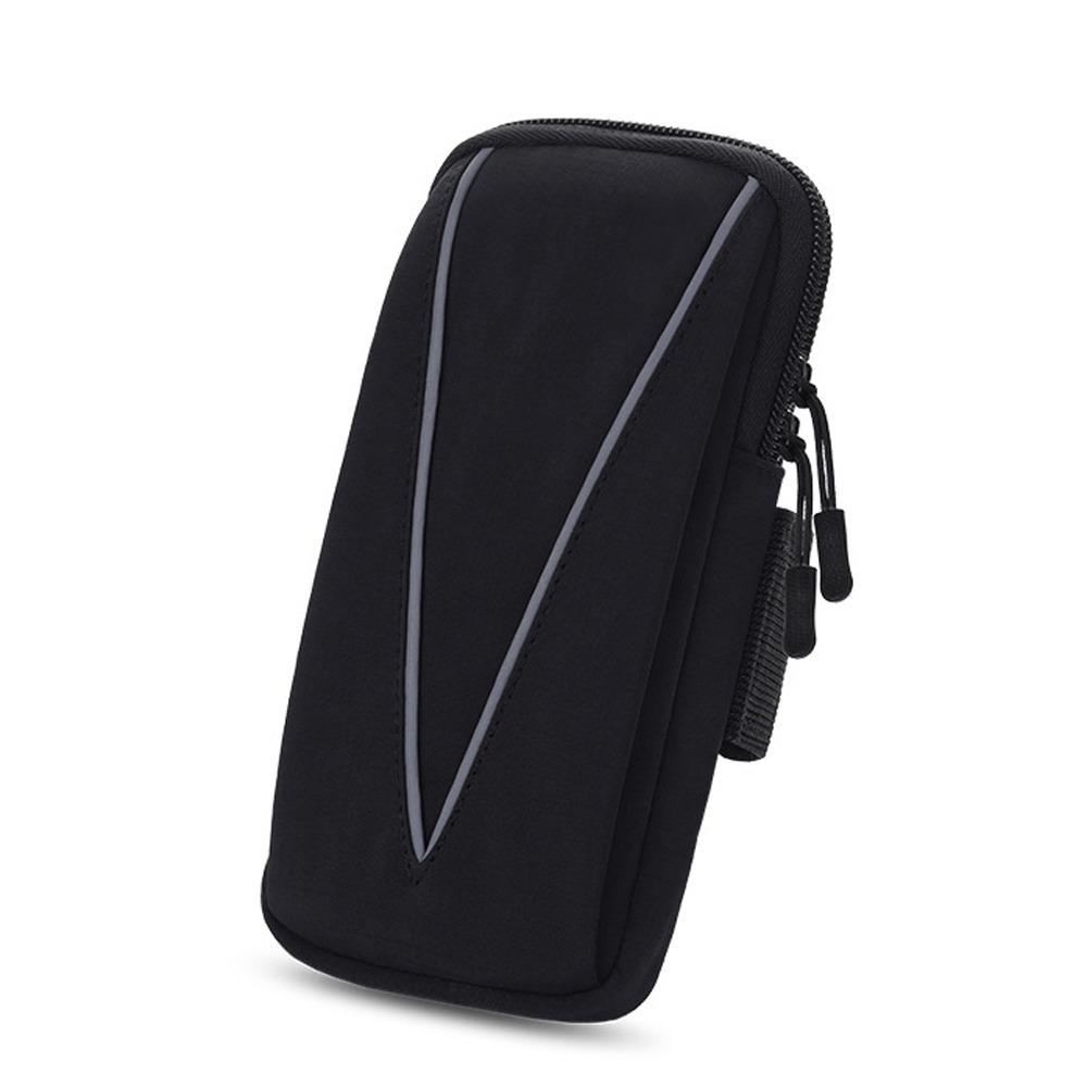 

Large Capacity Running Phone Arm Bag Shoulder Belt Sports Phone Bag Night Run Jogging black style 1