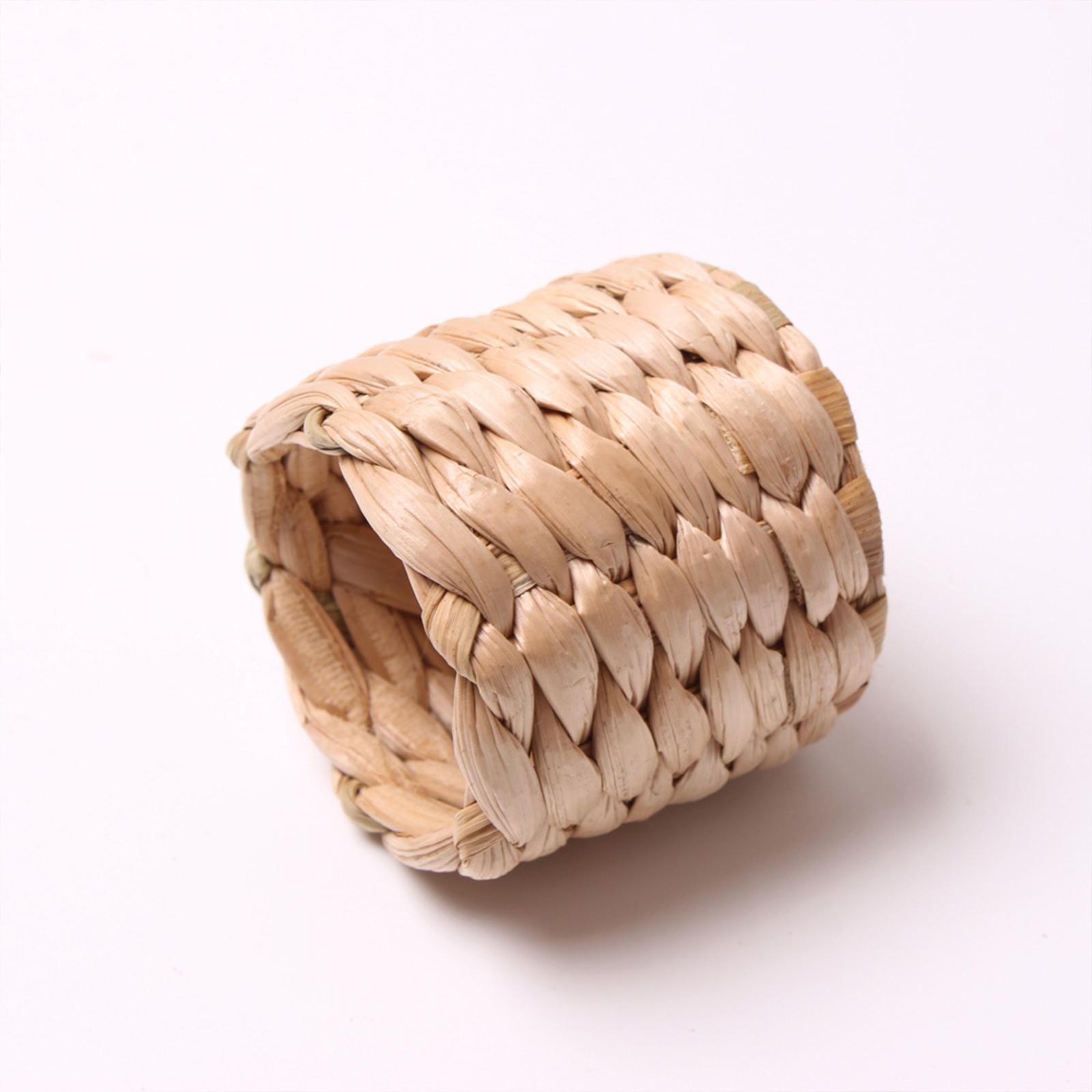 

Natural Bamboo Straw Napkin Buckle Twine Napkin Corn Husk Napkin Type 2