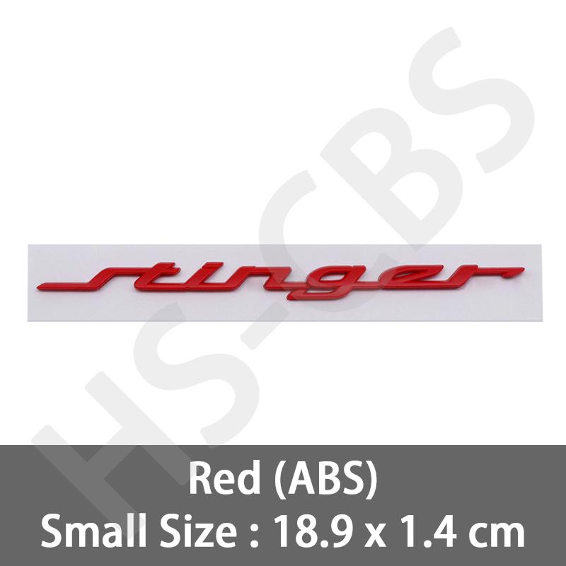 

1Pc Large Small Size ABS Stinger Letter Logo Car Front Hood Engine Embelm Rear Trunk Badge Tailgate Decal Accessories