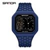 SANDA Fashion Electronic Watch Men's 50m Waterproof Night Light Multi Functional Student Trend Dual Screen Sports Watch