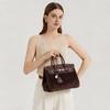 Platinum Bag Swift Leather and Suede 25/30CM Double Shoulder Strap Women's Bag Single Shoulder Messenger Versatile Fashion Handbag Bag