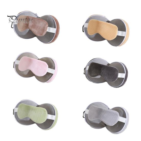 Compact Travel Pillow Neck with Eye Mask 2-in-1 Portable Support Zippered Adjustable Foldable Carabiner for Pain Relief Flights Car Trips Airplane