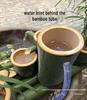 Bamboo Water Fountain: Ceramic Stone Fish Tank with Automatic Circulation, Oxygenation, and Humidification