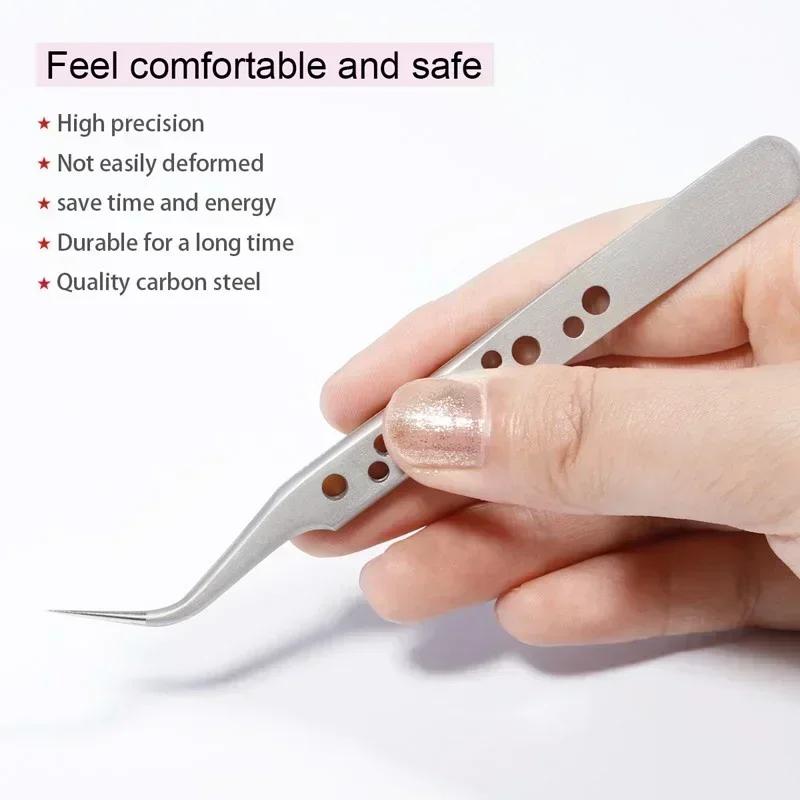Eyelash Extension Specialized Tweezers Professional Anti-static Tweezer Stainless Steel Lashes Grafting Makeup Beauty Tools