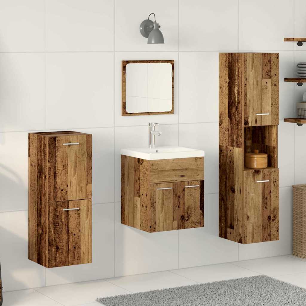 Bathroom Furniture Set 4 pcs Reclaimed Wood 41 x 38.5 x 46 cm