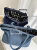 Light Blue One-Shoulder Canvas Bag - Large Capacity, Unisex, Korean Style, Zip Closure