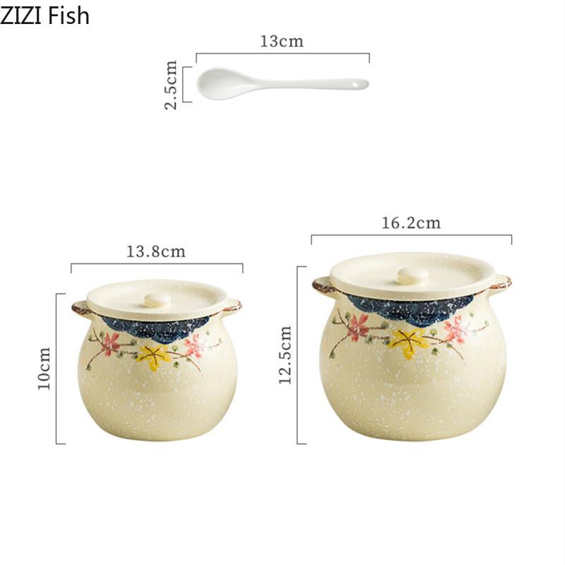 Retro keramická úložná nádoba Kuchyňská dóza na sůl a pepř Kořenka Úložná dóza Kreativní dóza na koření Japonský domácí úložný nástroj