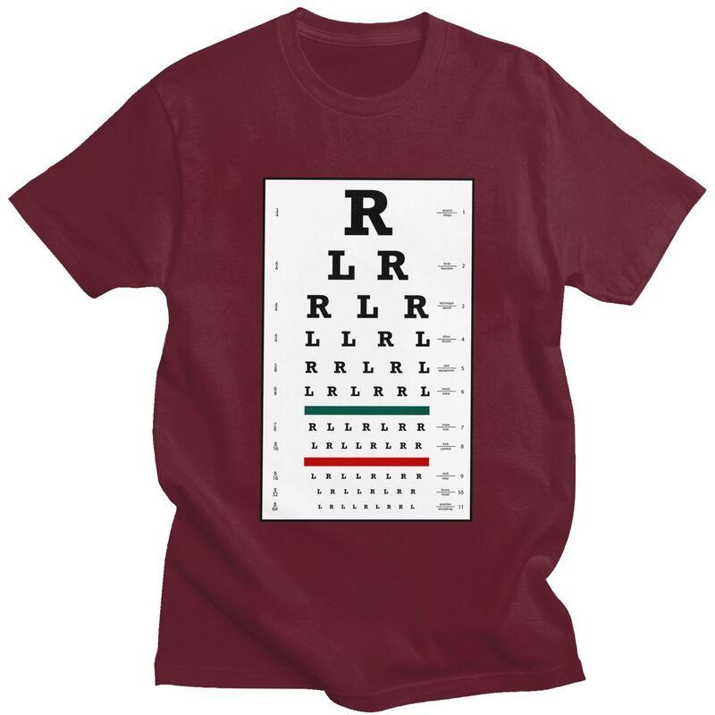 Custom Drummers Eye Chart T Shirts Men Tshirt Casual Tee Tops 100 Cotton Oversized Tshirts Gift