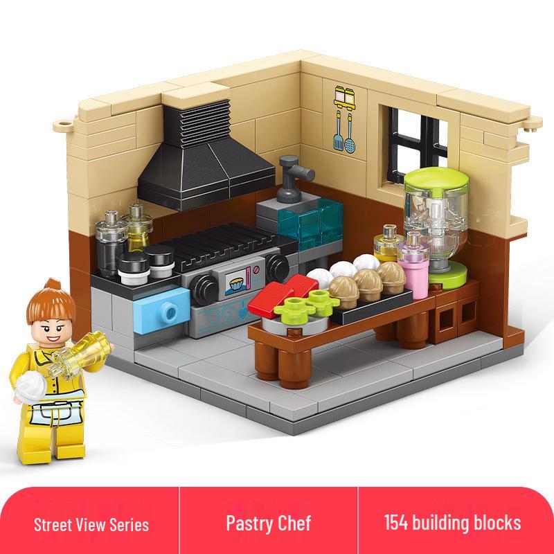 Lele Brothers Compatible Building Blocks: Educational Interlocking House Model for Kids