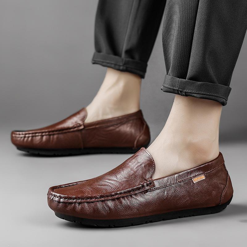 Luxury Penny Loafers Men Casual Shoes Zapatos De Hombre Leather Male Shoes Adult Mens Driving Moccasin Soft Slip On Flats 2024