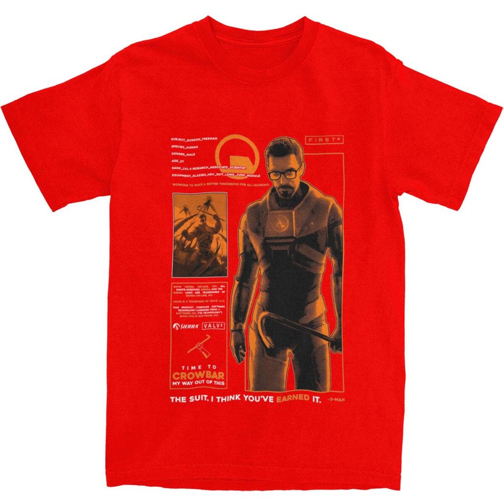 Männer Frauen T-Shirt Videospiele HALFS LIFES V2 T-Shirts Hipster Sommer T-Shirts Fantastisches Design Baumwoll-Tops Geschenkidee