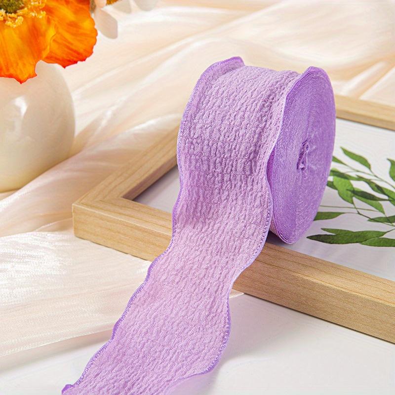 1Pc Lace Pleated Ribbon DIY Cake Bouquet Flowers Fishtail Yarn Packaging Linen Wavy Lace Ribbon