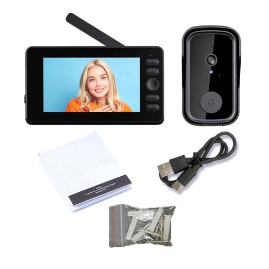 Wireless Smart Doorbell with Camera 1080P Video & Night Vision Doorbell 120 Degrees Wide
