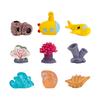 10 Stück Kreative Mini Meerestier Muschel Miniaturen DIY Aquarium Harz Ornamente Feengarten Moos Terrarium Mikrolandschaft