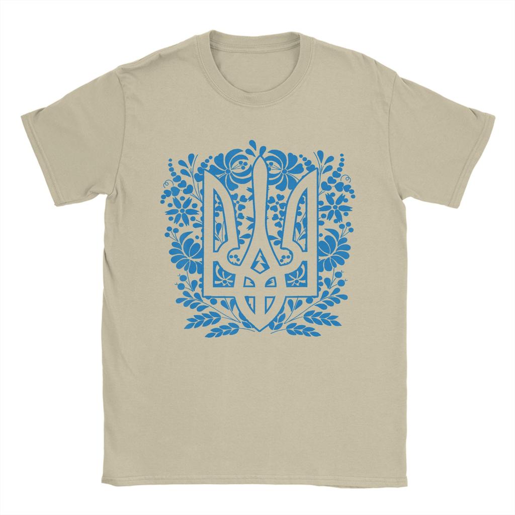Ukraine Ukrainian Kiew Trysub Flag T Shirt Summer Leisure T Shirts Unisexs Cotton O Neck Oversized Top Tees Short Sleeve Y2K Tops