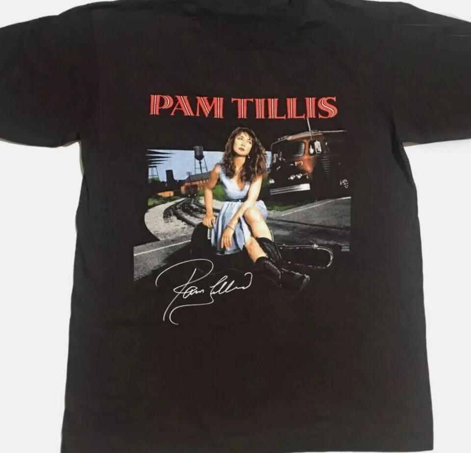 

Pam Tillis Short Sleeve Cotton Black Shirt S-3XL M