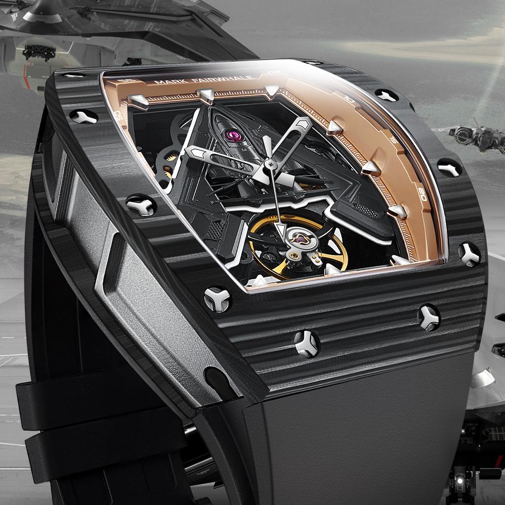 [China-Chic Wristwatch] Original designer's watch Men's mechanical full-automatic waterproof luminous trend hollowed out