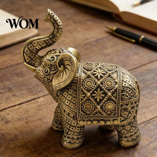 Feng Shui Ornaments Elephant Figurine, Luck Charm Sculpture, Versatile Indoor Outdoor Decor for Entryway Interior Ornament Car Tabletop Living