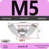 National Standard Galvanized Hand-Tightened Butterfly Nut Cap M3-M12