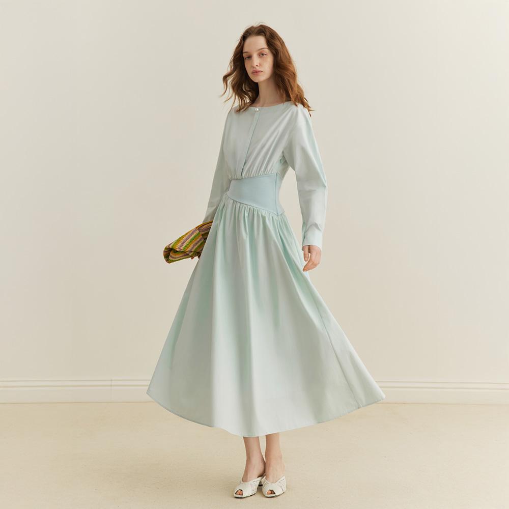 Waiwaiaiem Yy_Waist Design Mint Dress