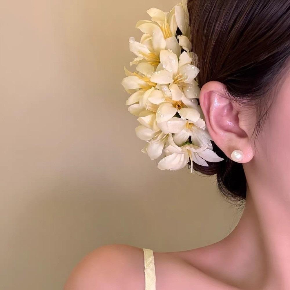 15cm Artificial Flower Hair Clips Elegant Bridal Hair Accessories Flower Hair Pins  for Women