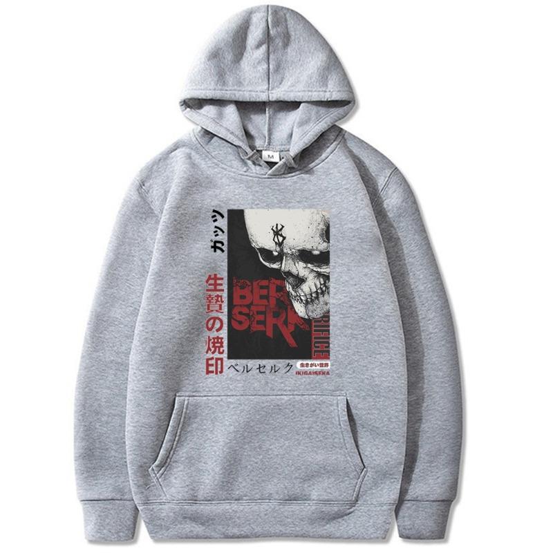 Japanese Animation Berserk Men Hoodies Boys Harajuku Girls Pullover Fancy Music Gift Casual Loose Comfortable Sweatshirt