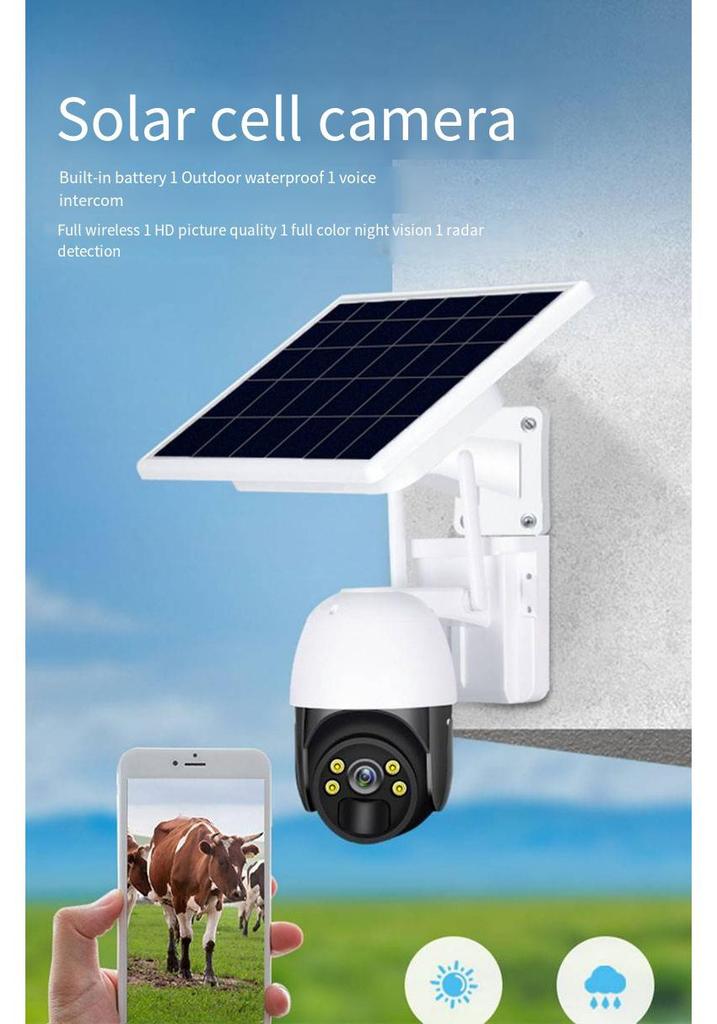 360° Solar-Powered 4G Wireless Surveillance Camera for Indoor/Outdoor Use