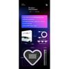 Car Heart-shaped Lights Solar-powered Decorative Lights Colorful LED Warning Lights Triangular Window and Rear Window Decorat
