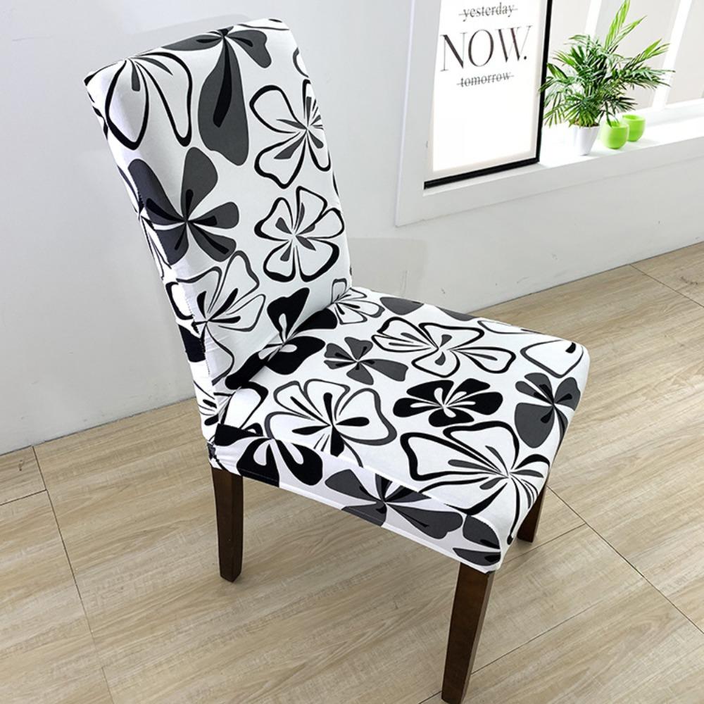 Stretchable Printed Chair Cover Simple Design Home Office Dustproof Elastic Seat Cover for Chairs