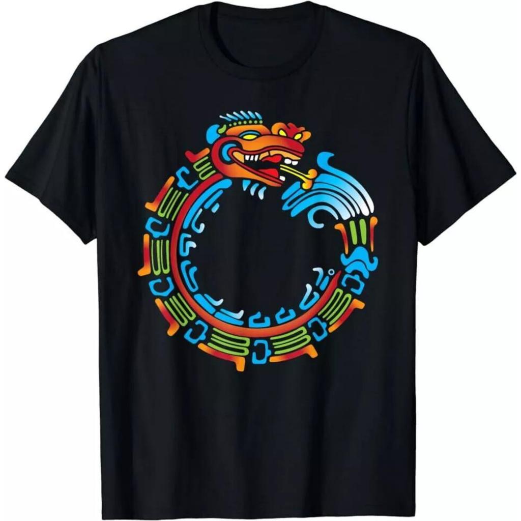 Ouroboros Quetzalcoatl Feathered Serpent Aztec Mayan T-Shirt S-5XL Unisex T-Shirt