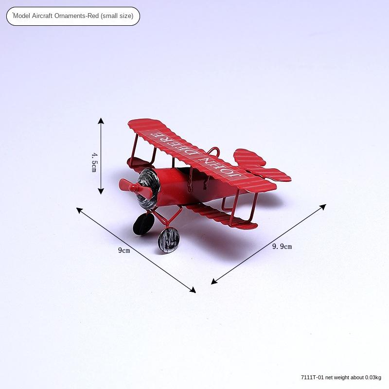 Vintage Iron Aircraft Model Decoration American Simulation Electroplating Aircraft Living Room TV Cabinet Bookshelf Decoration