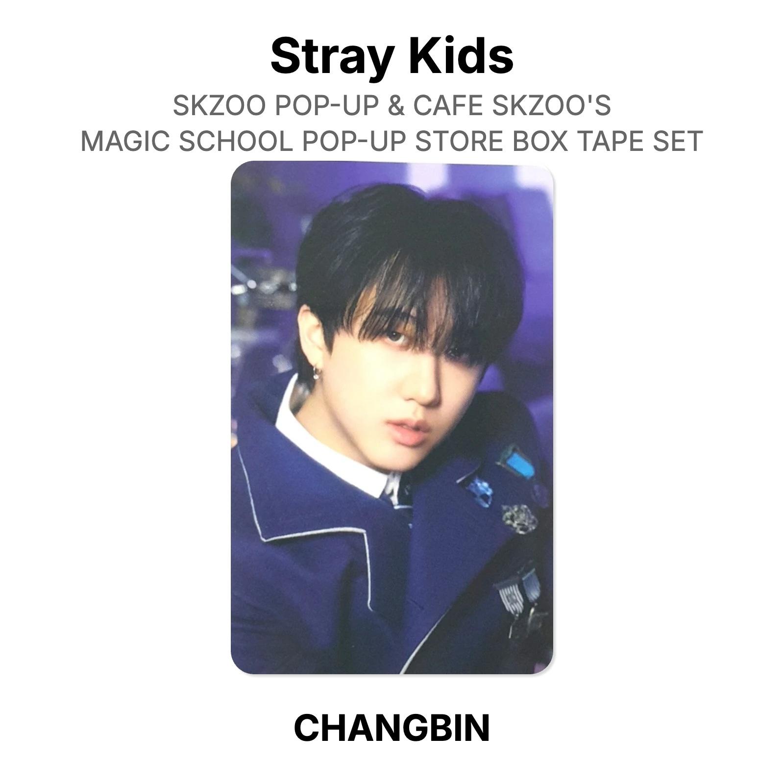 Stray Kids SKZOO POP-UP & CAFE SKZOO S MAGIC SCHOOL POP-UP STORE BOX TAPE SET Official Photocard CHANGBIN