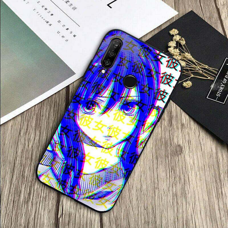 Sad Anime Aesthetic Senpai For Huawei Nova Y72 Y73 Y90 Y70 Y60 Y91 Y61 12s 12i 11i 8i 9 10 SE P40 Lite P60 P30 Pro Case