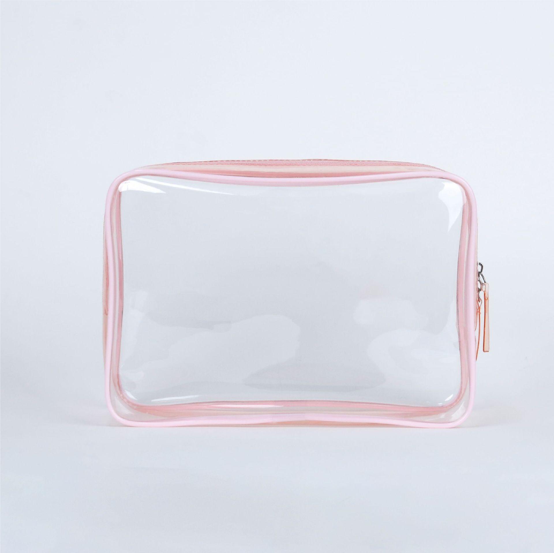 

Портативная прозрачная женская косметичка, водонепроницаемая дорожная косметичка для хранения, новый органайзер для ванной комнаты, прозрачная сумка для туалетных принадлежностей для девочек 23X7.5X16cm розовый