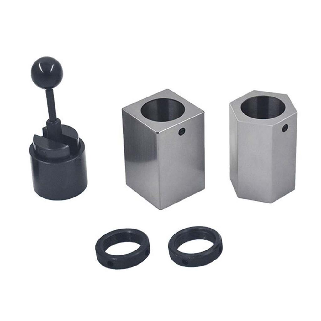 High Hardness 5C Collet Block Set with Case - Hex Collet Block, Square Collet Block and Collet Closer