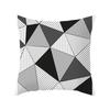 Simple Style Home Decoration Abstract Geometric Grid Black and White Lines Light Luxury Sofa Waist Support Pillow Cover Cushion