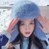 Anti-cold Faux Fur Pilot Cap Solid Color Ear Protection Hat Gifts Men Women Pilot Hat  Women