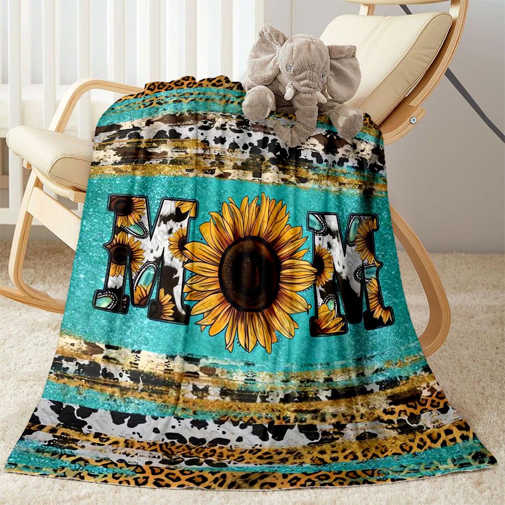 1pc Sunflower Pattern Blanket Comfortable Soft Lightweight Perfect for Travel Camping Picnics Sofa Office Bed Living Room Ideal Gift for Friends