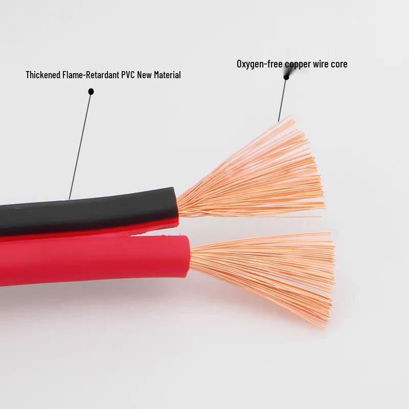 National Standard Red & Black Flexible Pure Copper 2-Core Wire for LED Strip Extensions