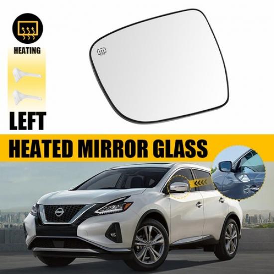Mirror Glass For 2014- Nissan Rogue 2015-24 Murano Heated Front Driver Side